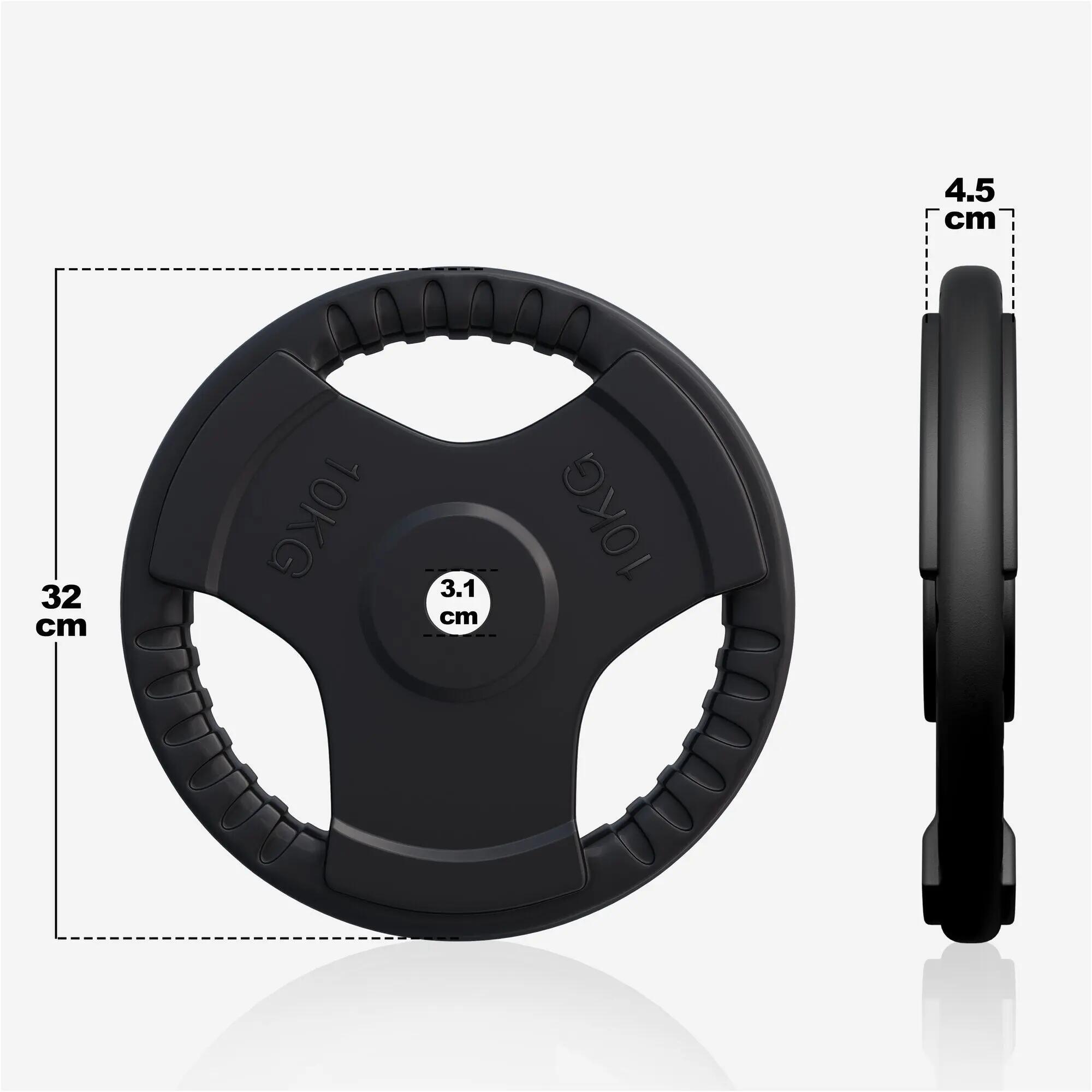 Hantelscheibe 30/31 mm Gummi Gripper 1,25-25 KG 3/8