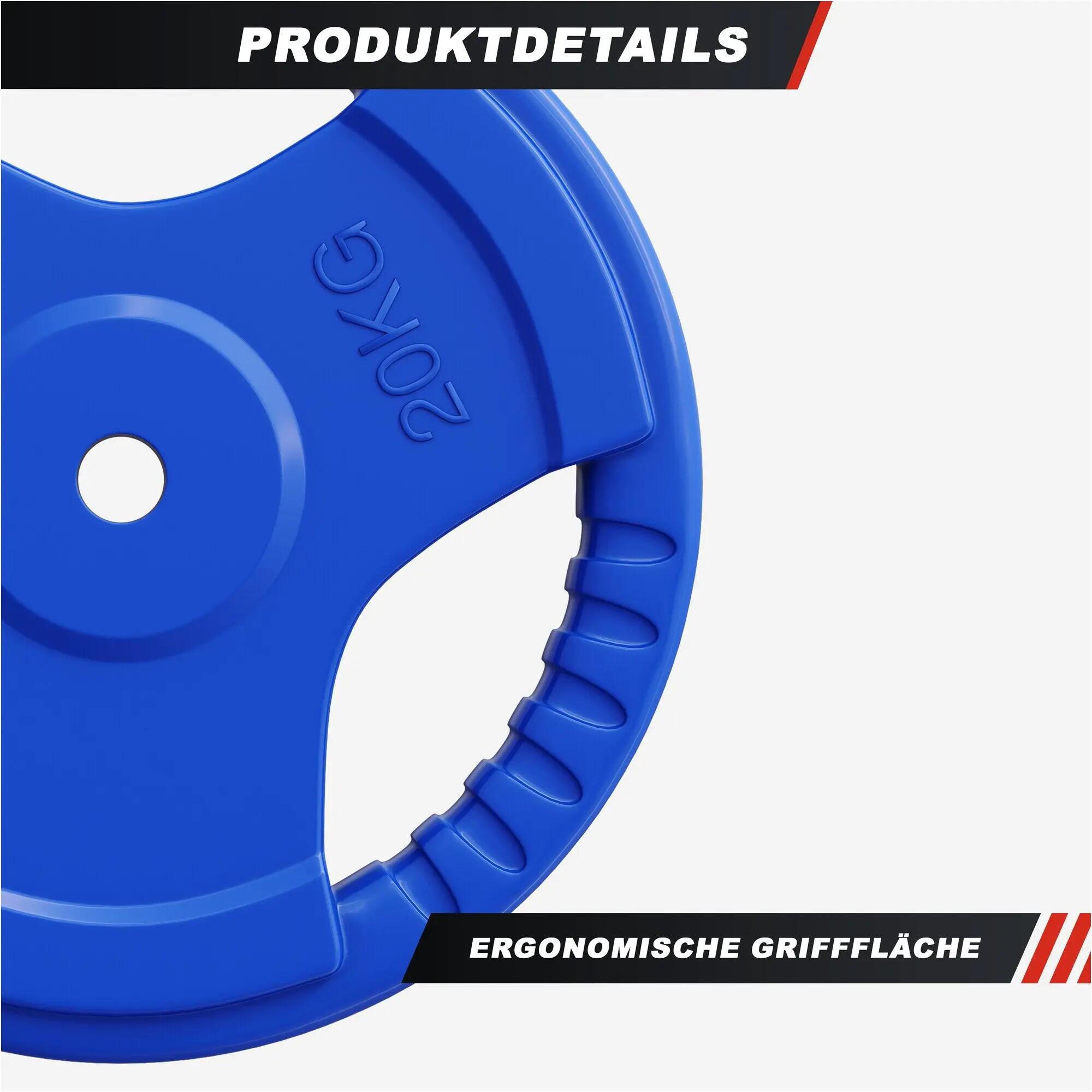 Gorilla Sports litinový pogumovaný činkový kotouč 20 kg 2/8