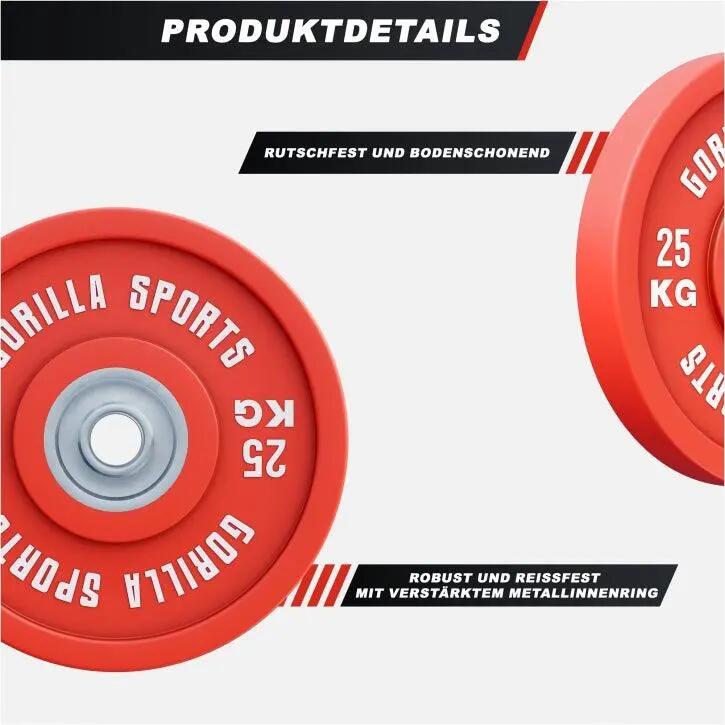 Gorilla Sports zátěžový kotouč pogumovaný 25 kg 5/11