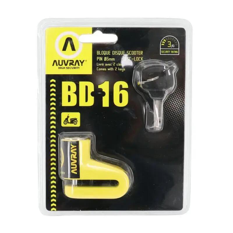 Blokada na tarczę BD16 - żółta, średnica bolca 6mm AUVRAY 4/4