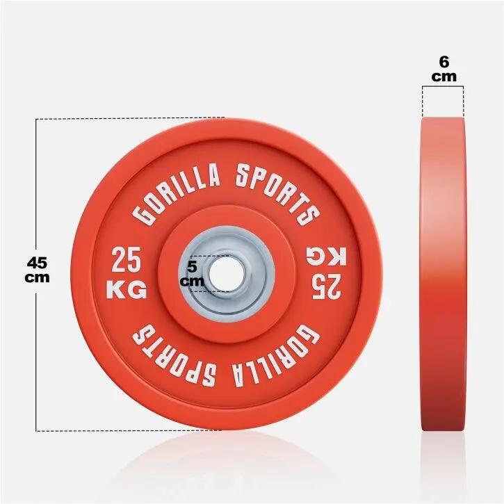 Gorilla Sports zátěžový kotouč pogumovaný 25 kg 4/11