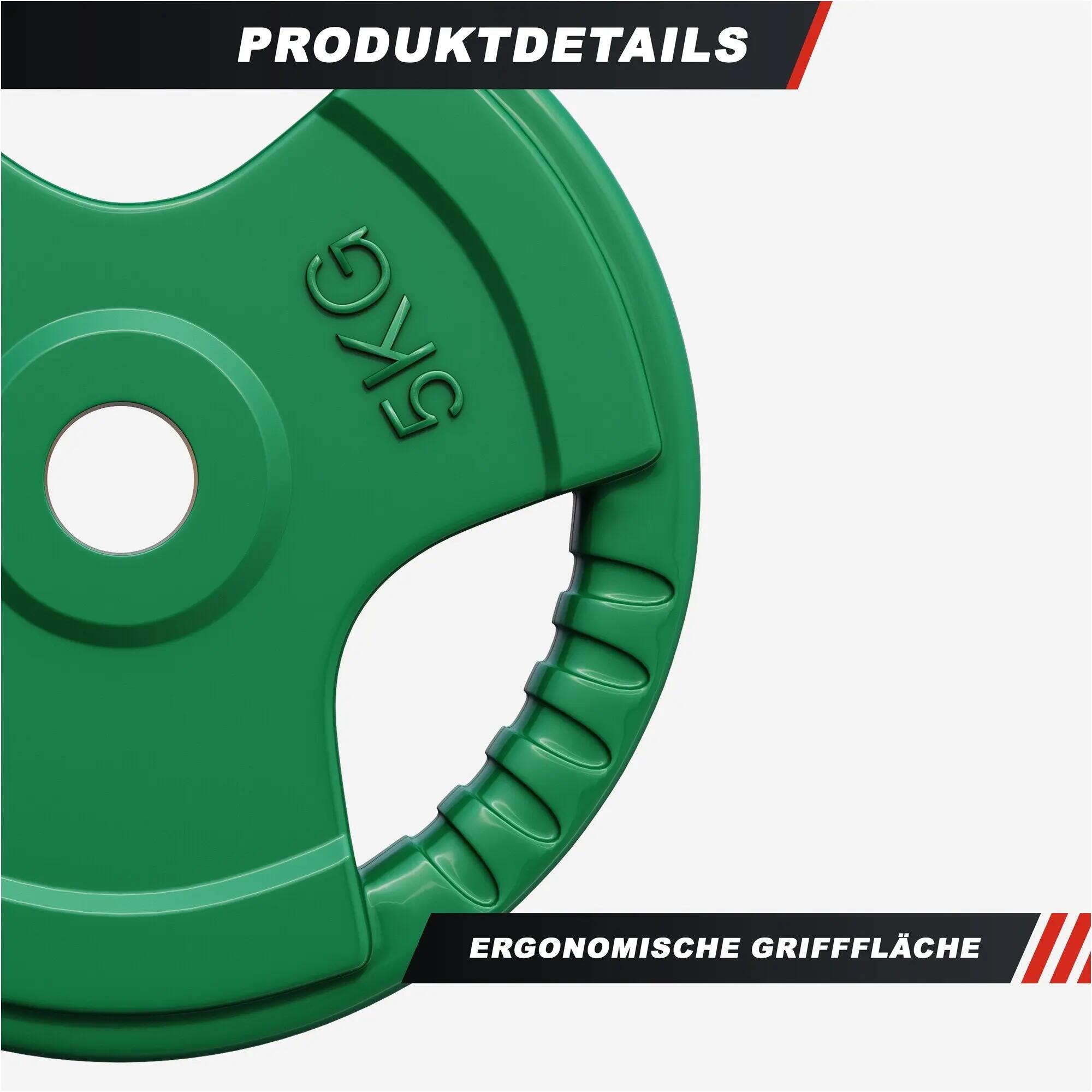 Hantelscheibe 30/31 mm Gummi Gripper 1,25-25 KG 2/8