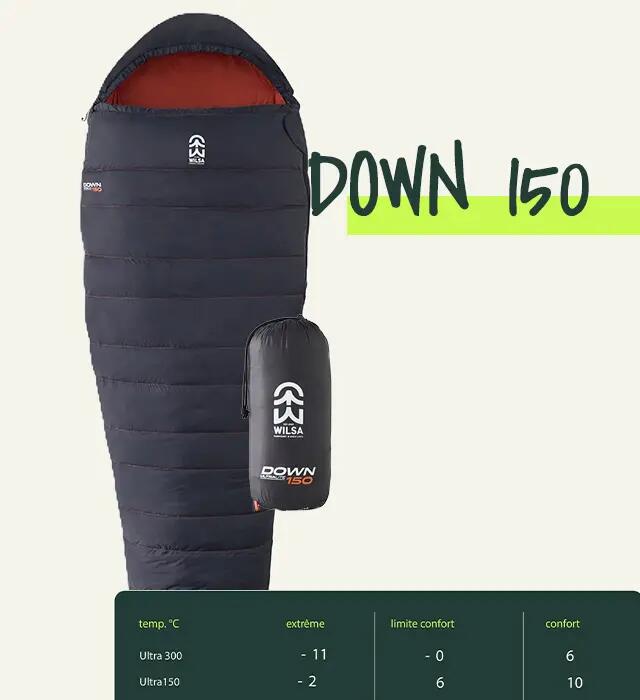 Slaapzak Lichtgewicht Ademend Ultralite Down 150 Zip Recht 5/9