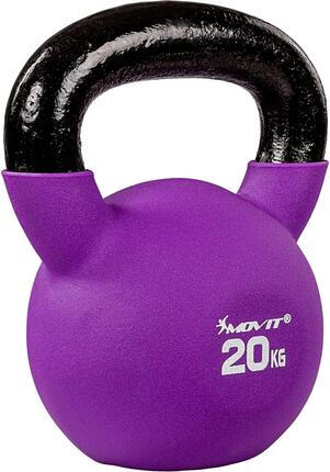 Kettlebell PRO - 2 - 24 kg, Kugelhantel aus Gusseisen mit Neoprenbeschichtung