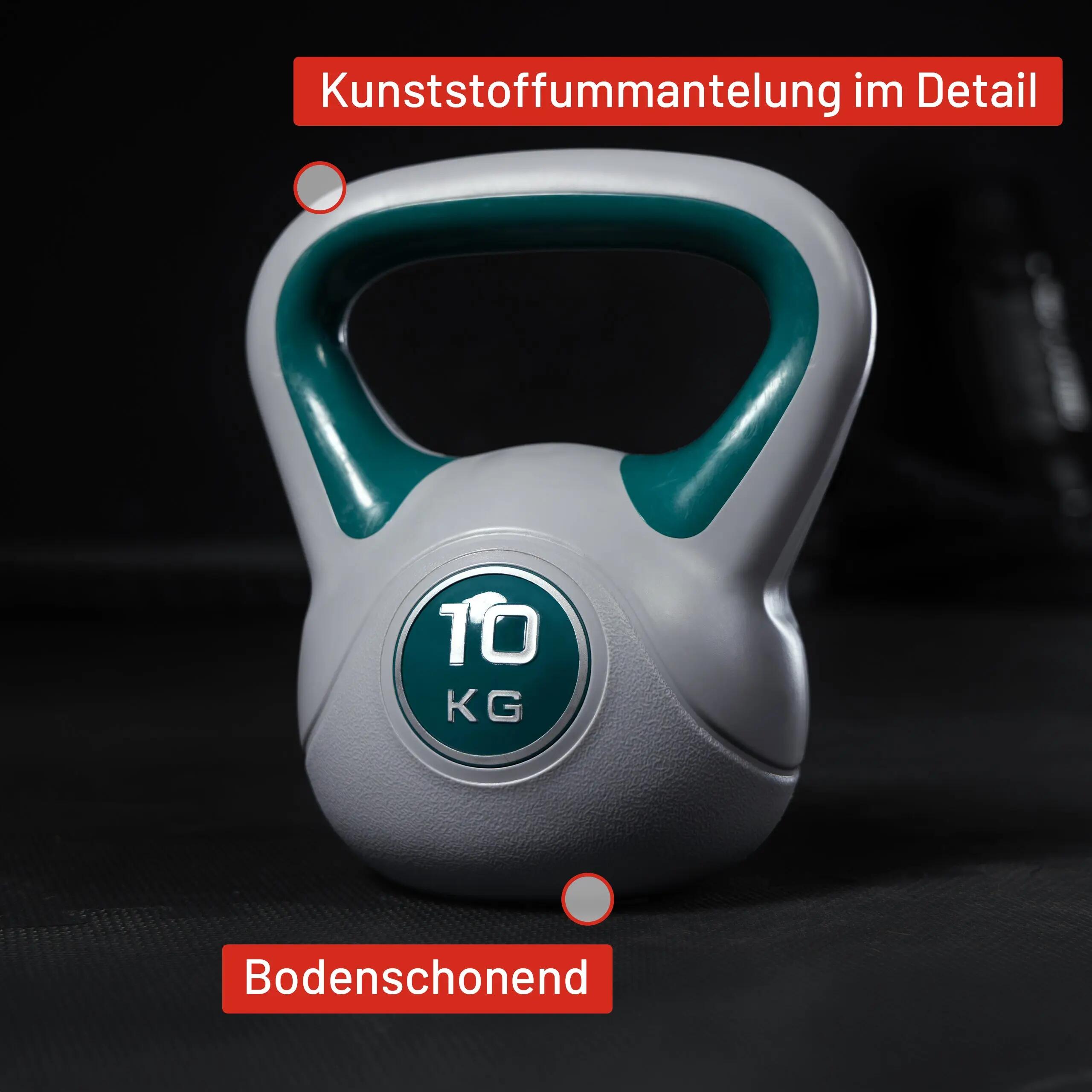 Kettlebell Gorilla Sports Stylish lot 2-20 kg synthétique avec rack 7/7