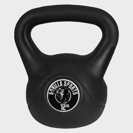 KETTLEBELL NOIR AVEC REVÊTEMENT PLASTIQUE | MUSCULATION| AU CHOIX DE 2KG À 20KG