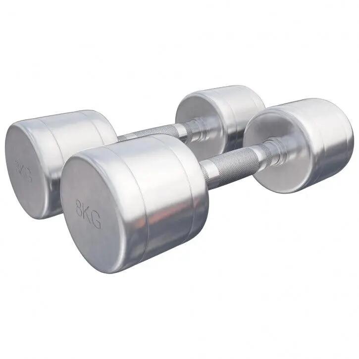 Set de 2 Gantere cromate cu greutate fixa de la 2kg -40 KG