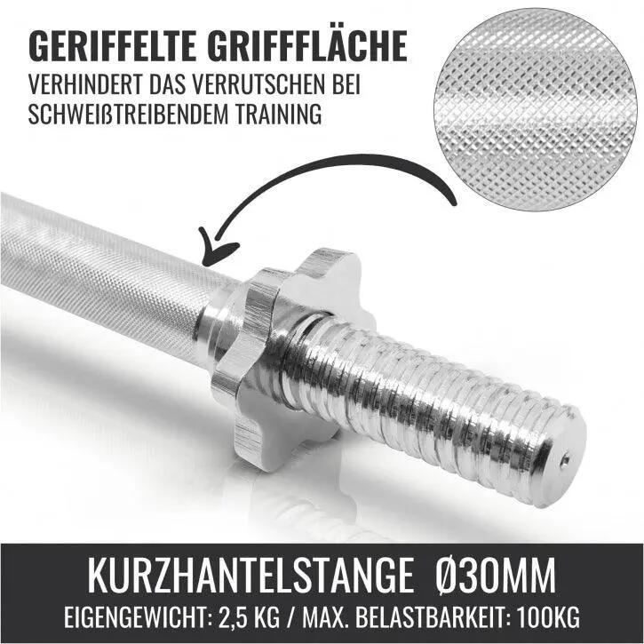Dumbellset - Halterset - Gripper Gietijzer zwart - 30 kg 8/12