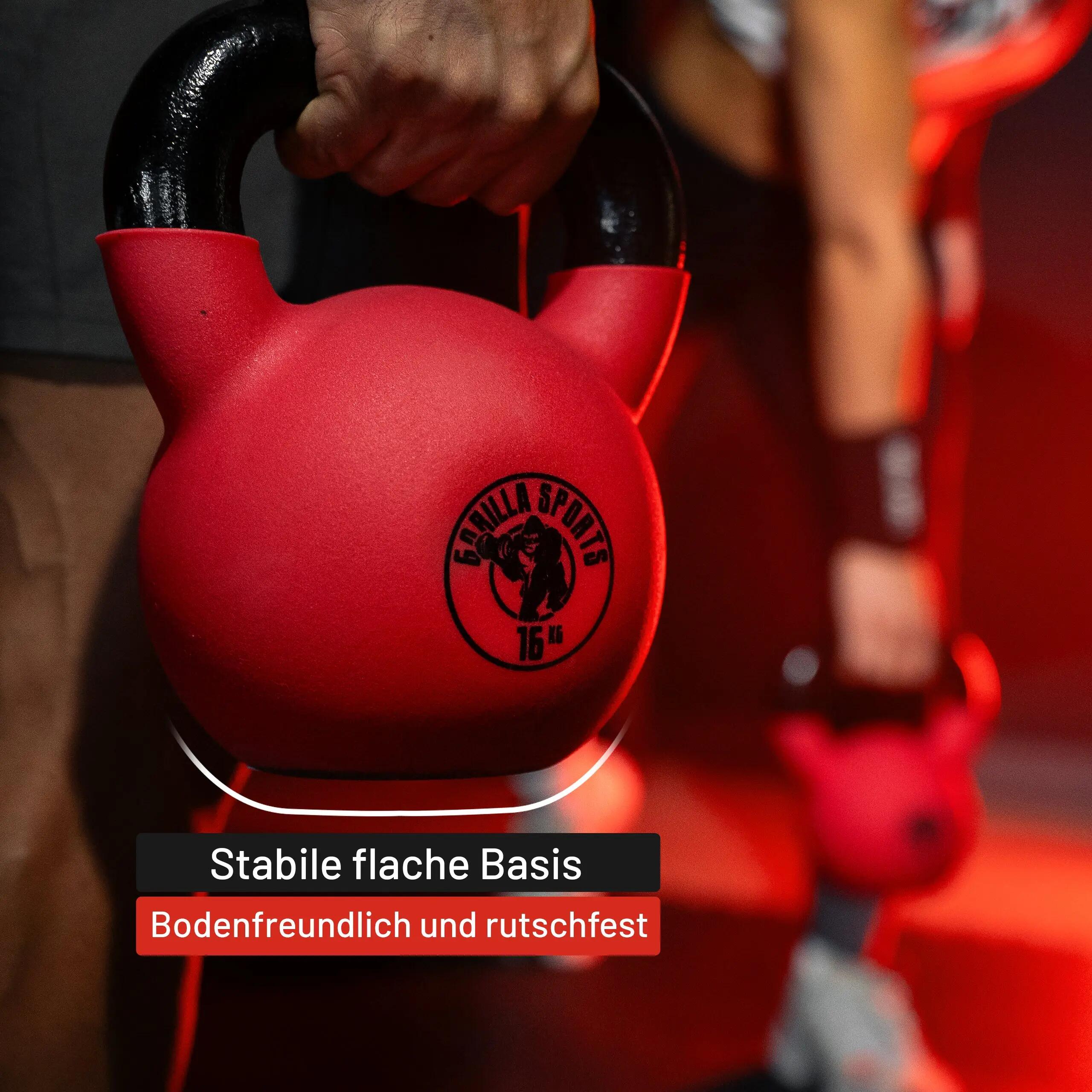 Kettlebell - Gietijzer (rubber coating) - 22 kg 5/7