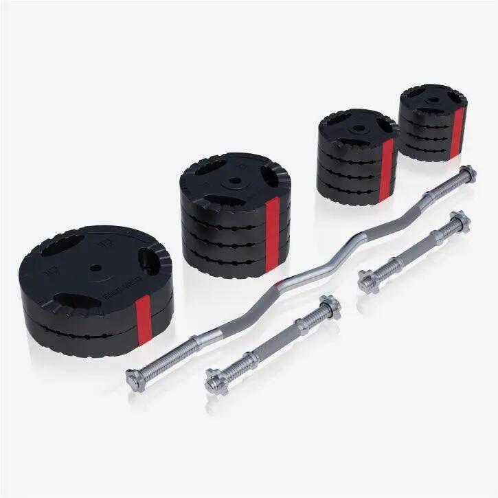 EZ curl Halterset 70 kg - Gripper Kunststof - Stang met gewichten 8/8