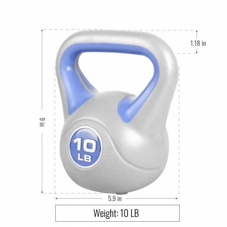 Kettlebell (2-20 kg) winylowy treningowy Gorilla Sports stylish odważnik kulowy 3/7