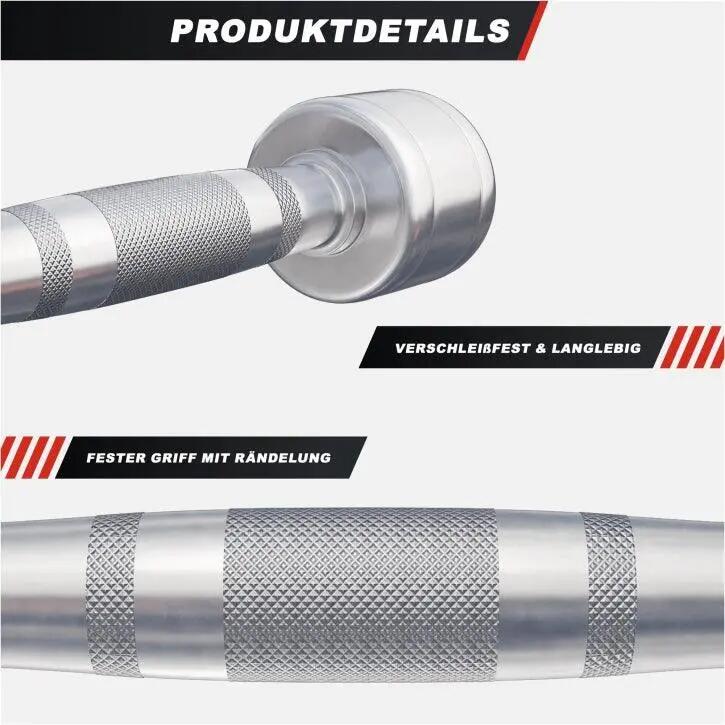 Dumbellset 4 kg - 2x2 kg - Halterset - Vaste dumbbells - Chroom 5/10