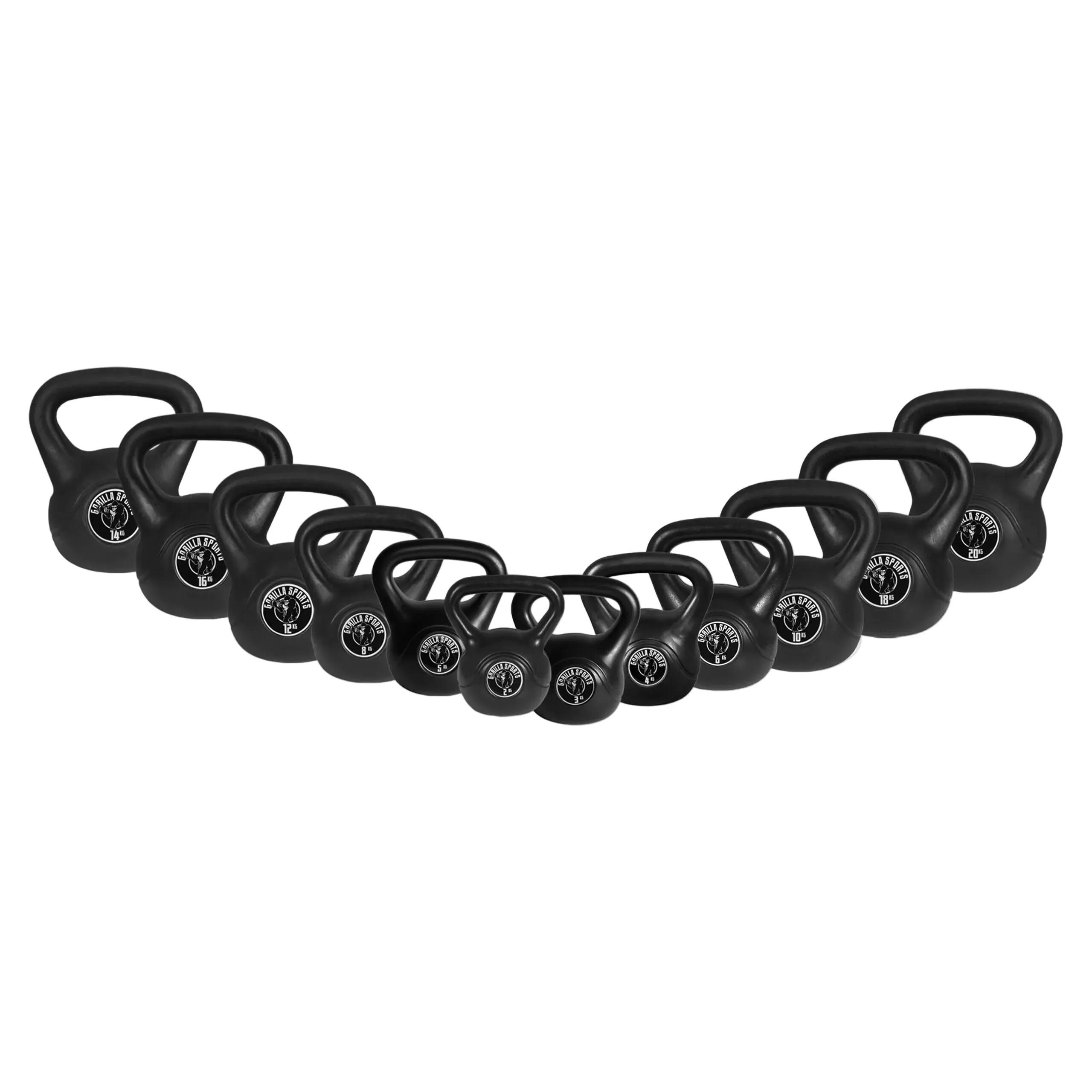 Kettlebell - Kunststoff Kugelhantel, 2 bis 20 kg, Schwunghantel, Kugelgewicht 2/7