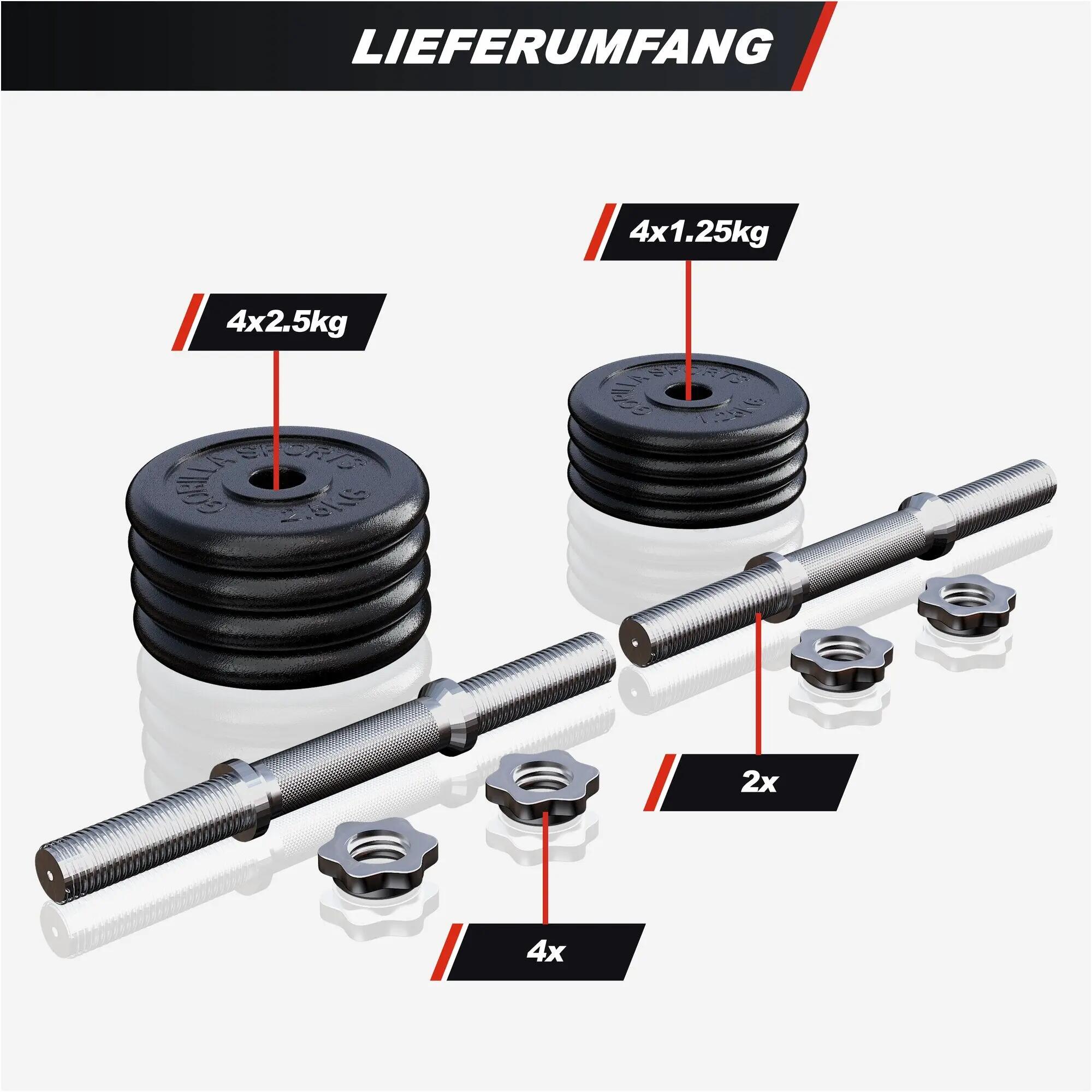 Jednoruční činky v kufříku pro domácí fitness 5/7