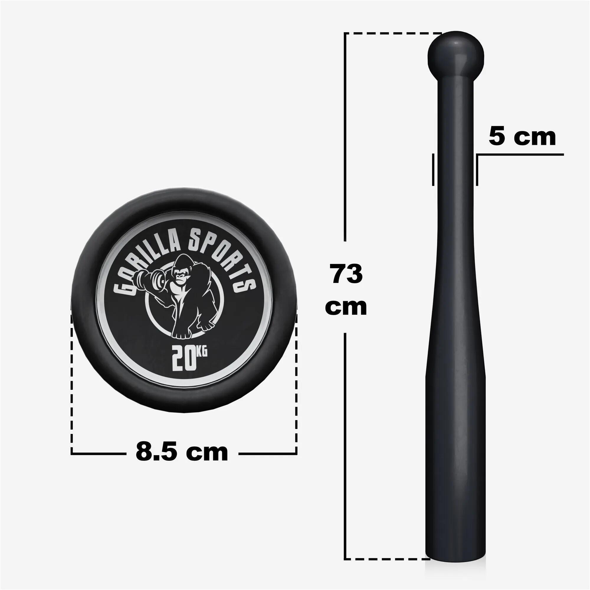 Clubbell - Gietijzer - 20 kg 3/7