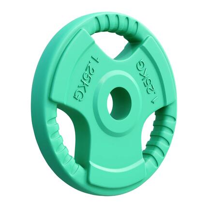 Disques caoutchouc GORILLA SPORTS avec poignées, 30 KG