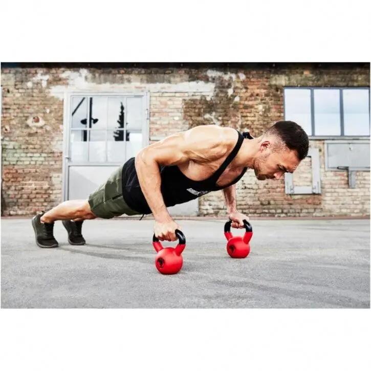 Kettlebell GORILLA SPORTS Neoprene rouge 5/9