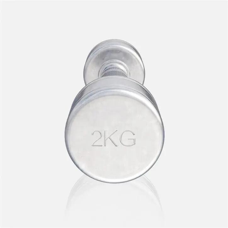Dumbellset 4 kg - 2x2 kg - Halterset - Vaste dumbbells - Chroom 2/10
