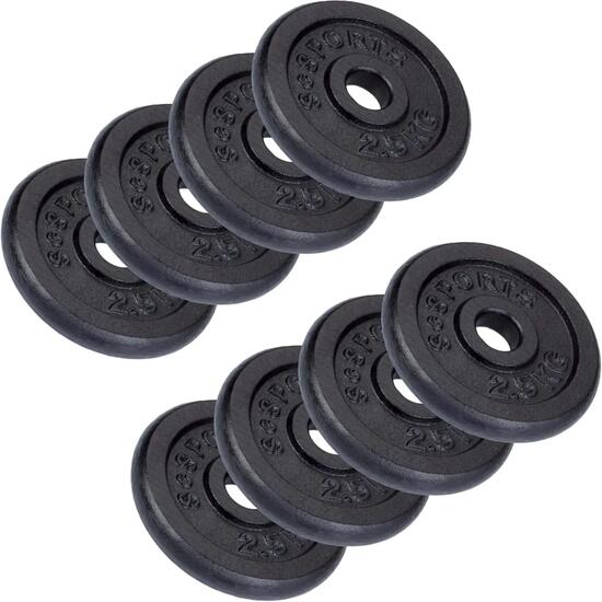 Disques de musculation en fonte 8x2.5kg