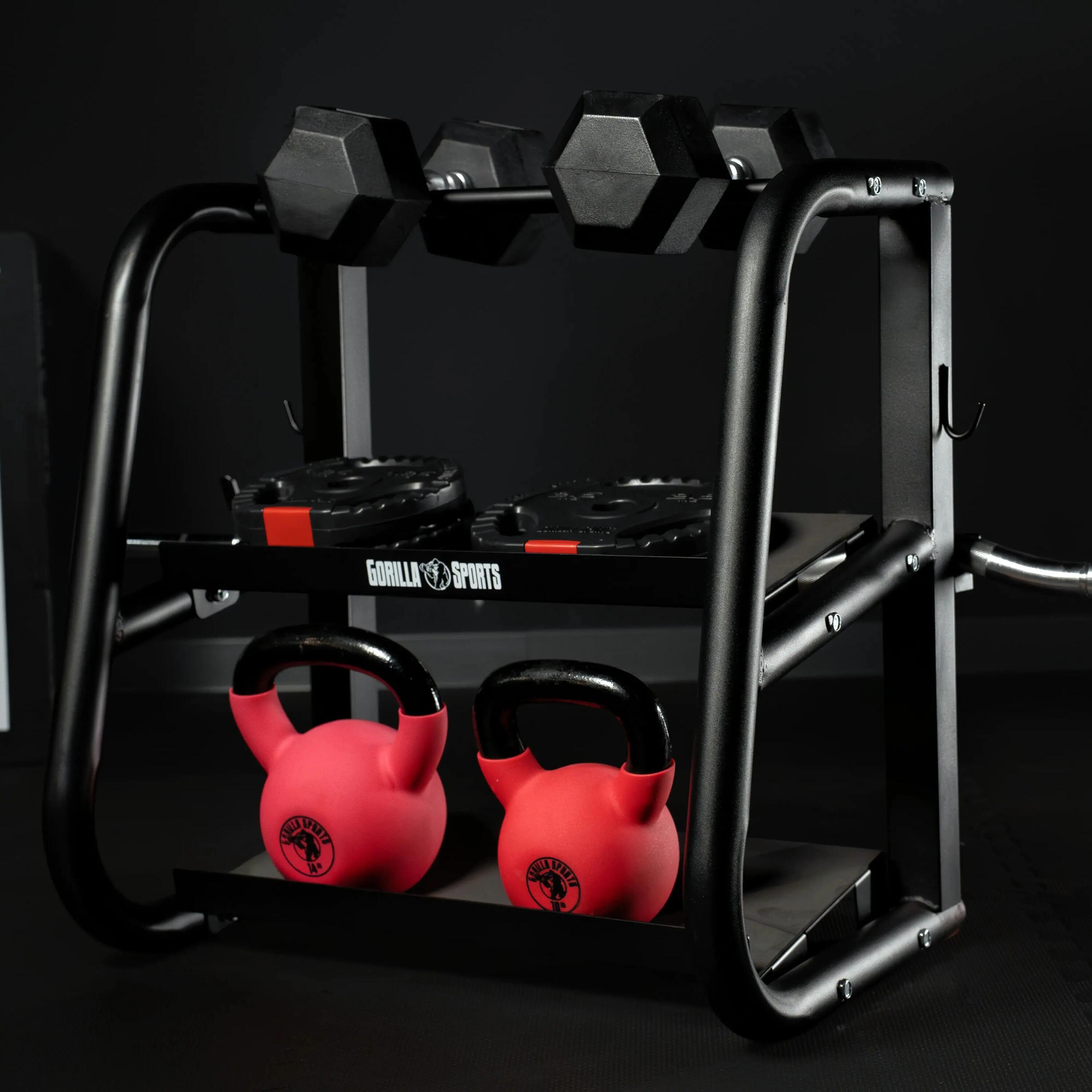Rack Rangement - Support Halteres, Acier Rangement Poids, Charge Max 300 kg 2/9