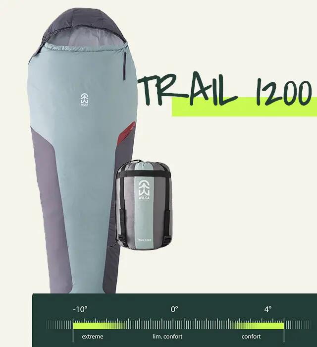 Sac de Couchage Light Trail 1200 Gris et vert 6/9