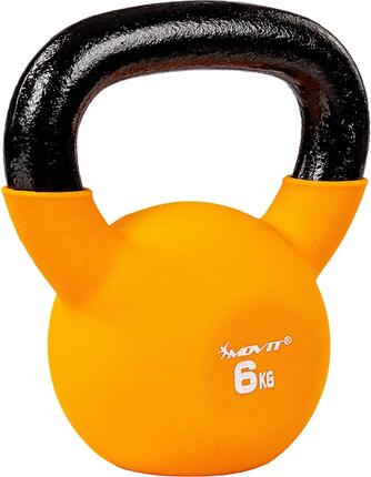 Kettlebell PRO - 2 - 24 kg, Kugelhantel aus Gusseisen mit Neoprenbeschichtung