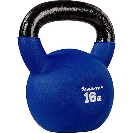 Kettlebell PRO - 2 - 24 kg, Kugelhantel aus Gusseisen mit Neoprenbeschichtung