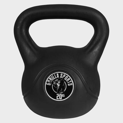 KETTLEBELL NOIR AVEC REVÊTEMENT PLASTIQUE | MUSCULATION| AU CHOIX DE 2KG À 20KG