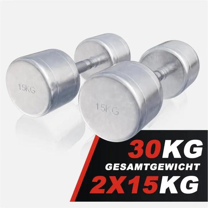 Haltère chromé GORILLA SPORTS monobloc acier 6/10