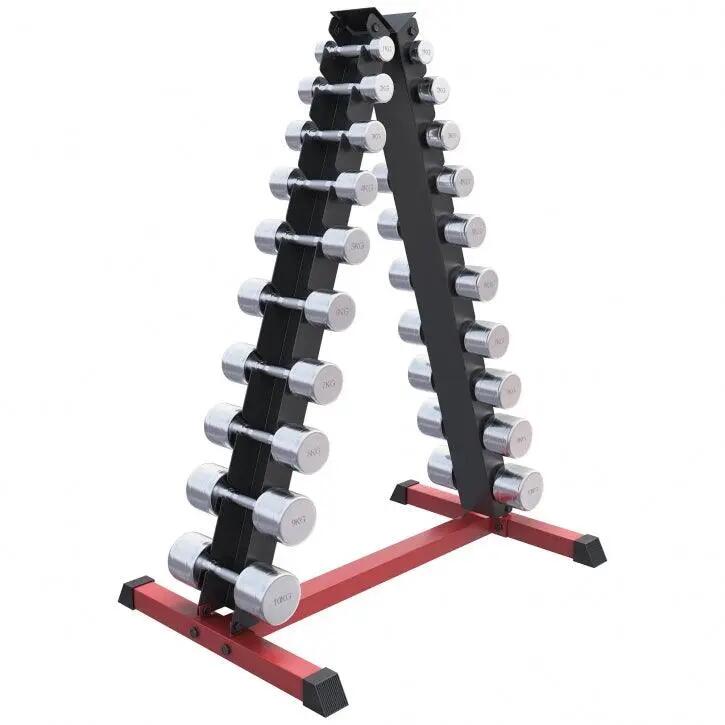 Set de 2 Gantere cromate cu greutate fixa Komplettset inkl. Hantelständer