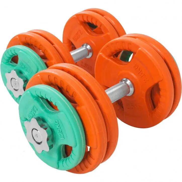 KIT HALTÈRES COURT 30KG REVETEMENT CAOUTCHOUC |MUSCULATION| 30MM/31MM 8/11