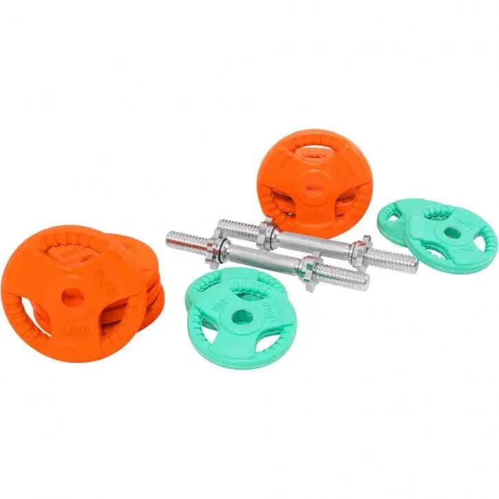 KIT HALTÈRES COURT 30KG REVETEMENT CAOUTCHOUC |MUSCULATION| 30MM/31MM 7/11