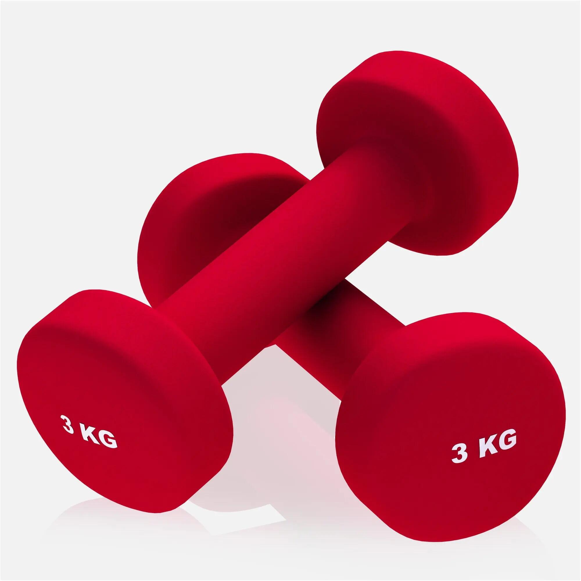 Dumbells - Halterset - Aerobics - Vinyl - 6 kg (2 x 3 kg) 8/13