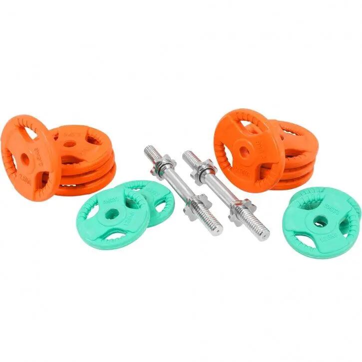 KIT HALTÈRES COURT 30KG REVETEMENT CAOUTCHOUC |MUSCULATION| 30MM/31MM 6/11