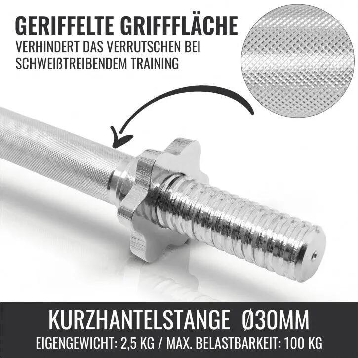 KIT HALTÈRES COURT 30KG REVETEMENT CAOUTCHOUC |MUSCULATION| 30MM/31MM 4/11