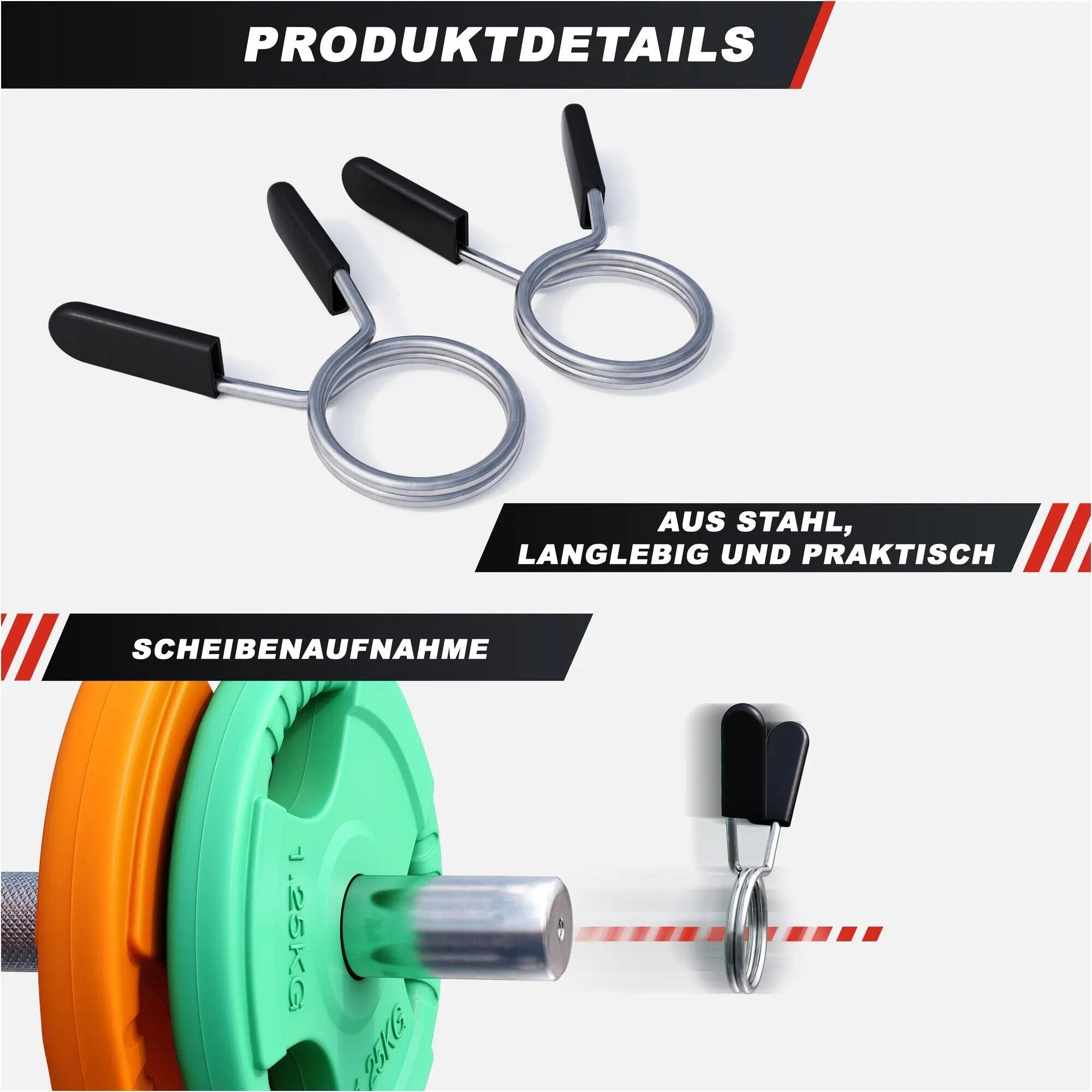 KIT HALTÈRES COURT 20KG REVETEMENT CAOUTCHOUC |MUSCULATION| 30MM/31MM 2/9
