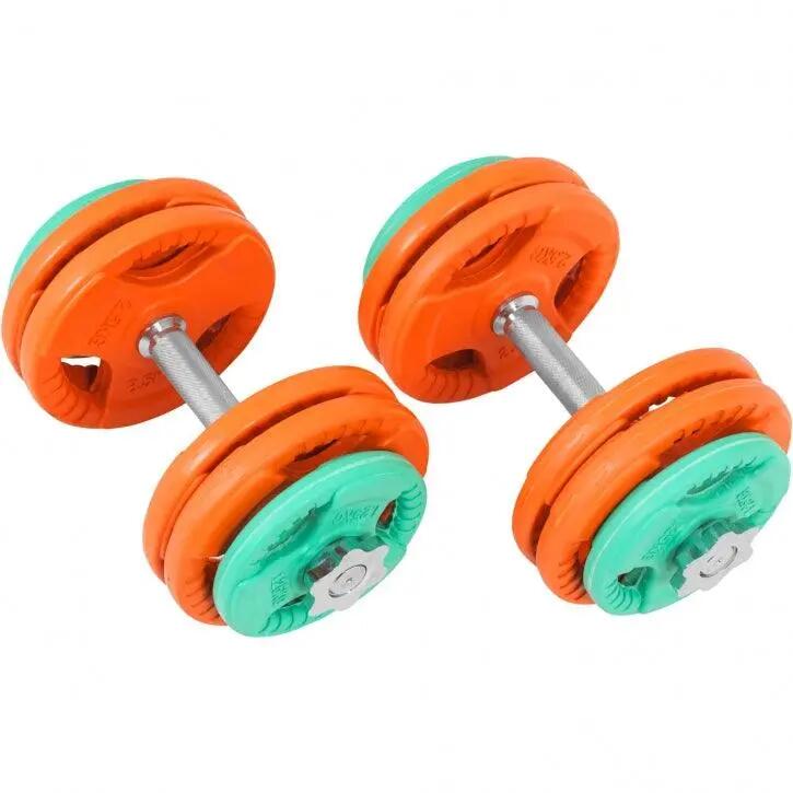 KIT HALTÈRES COURT 30KG REVETEMENT CAOUTCHOUC |MUSCULATION| 30MM/31MM 2/11