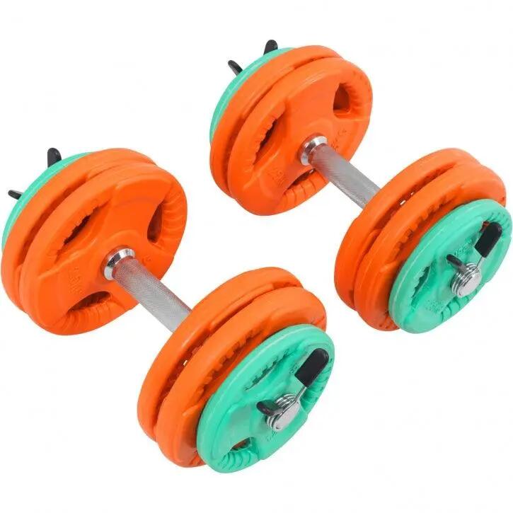 KIT HALTÈRES COURT 30KG REVETEMENT CAOUTCHOUC |MUSCULATION| 30MM/31MM 2/8