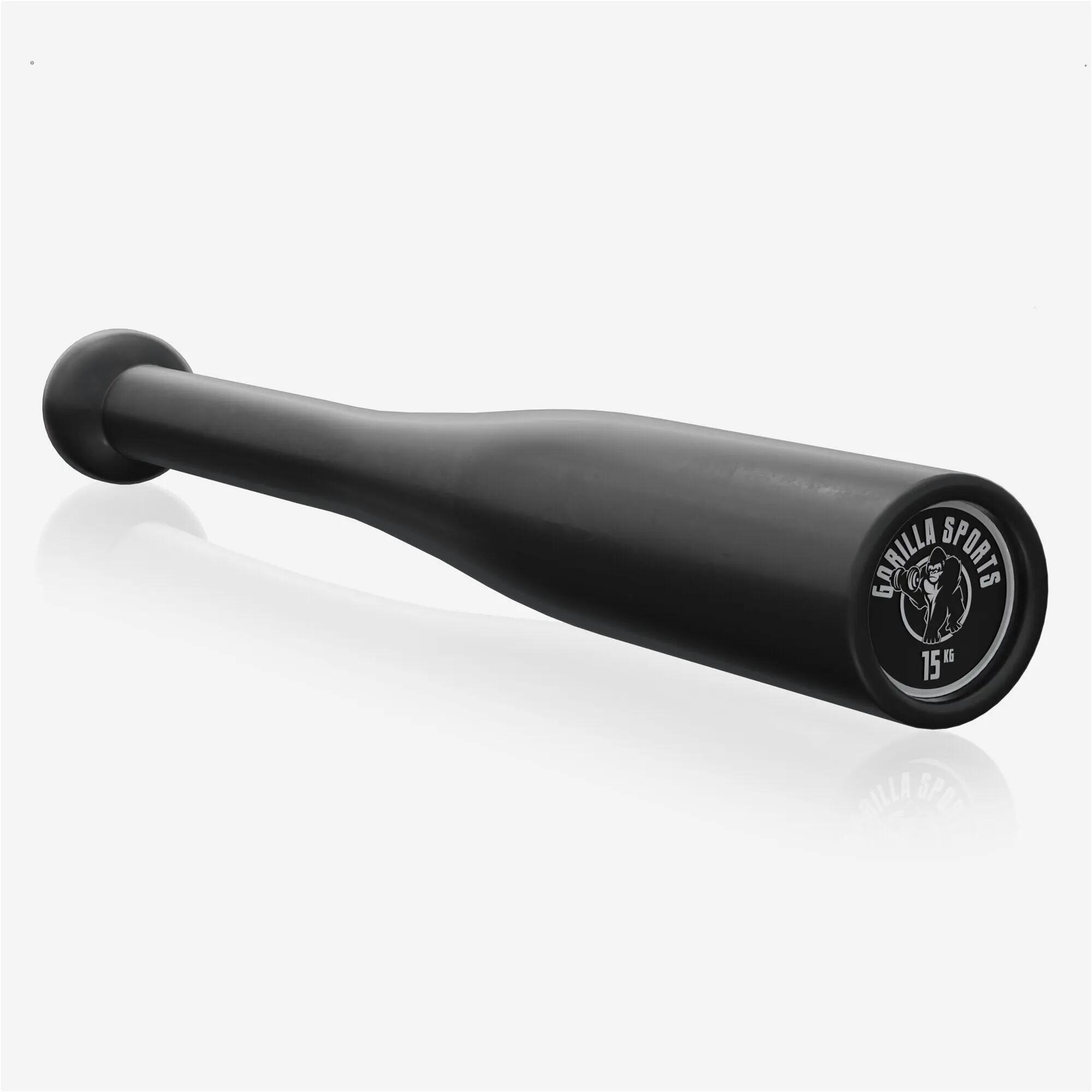 Indian Clubbells GORILLA SPORTS Keule aus Guss 15 kg schwarz 5/7