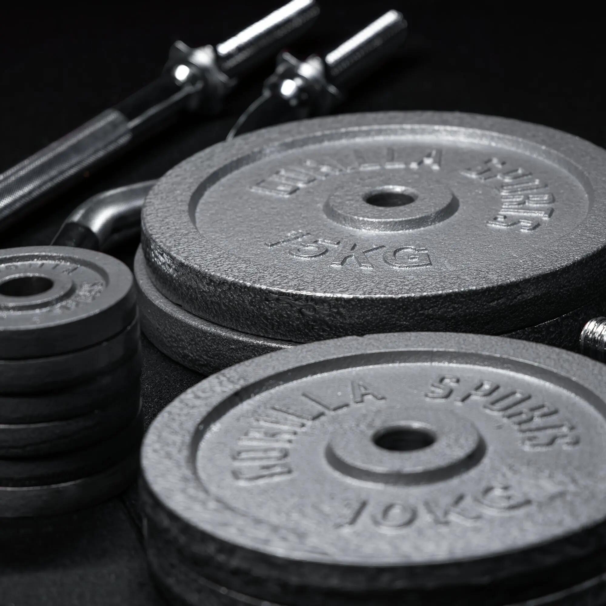 Zestaw sztangi + hantle treningowe Gorilla Sports 105 kg 11/14