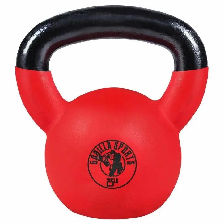 Kettlebell GORILLA SPORTS Neopren lot kg fonte rouge 2/9