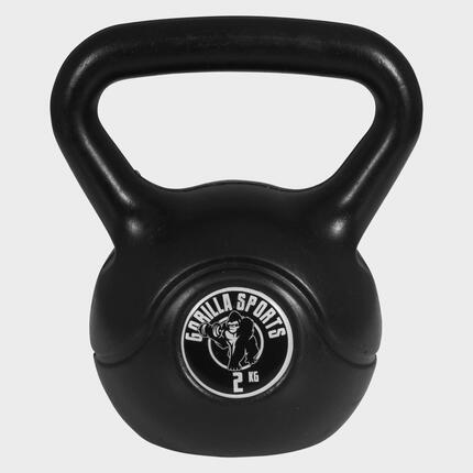 KETTLEBELL NOIR AVEC REVÊTEMENT PLASTIQUE | MUSCULATION| AU CHOIX DE 2KG À 20KG