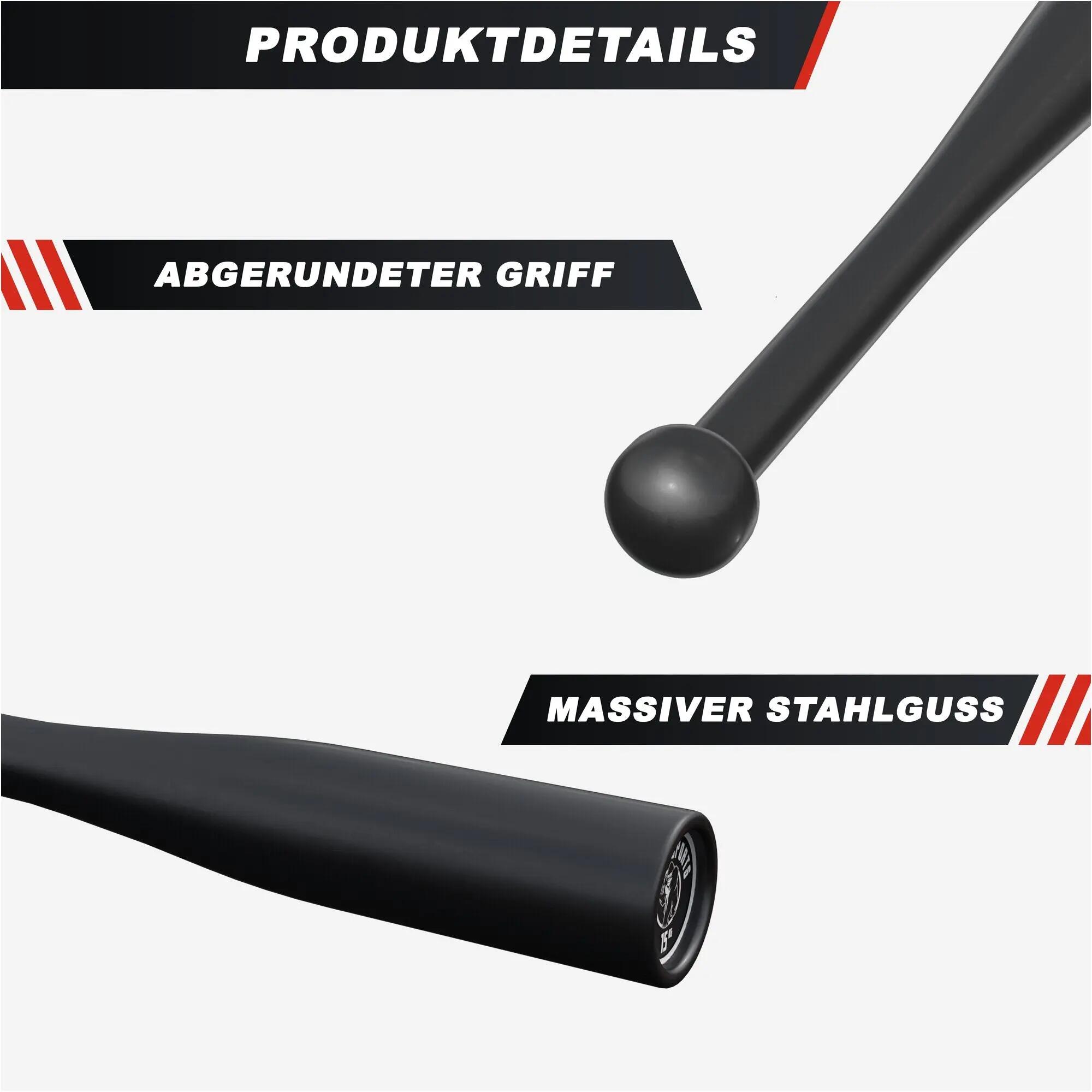 Indian Clubbells GORILLA SPORTS Keule aus Guss 15 kg schwarz 2/7