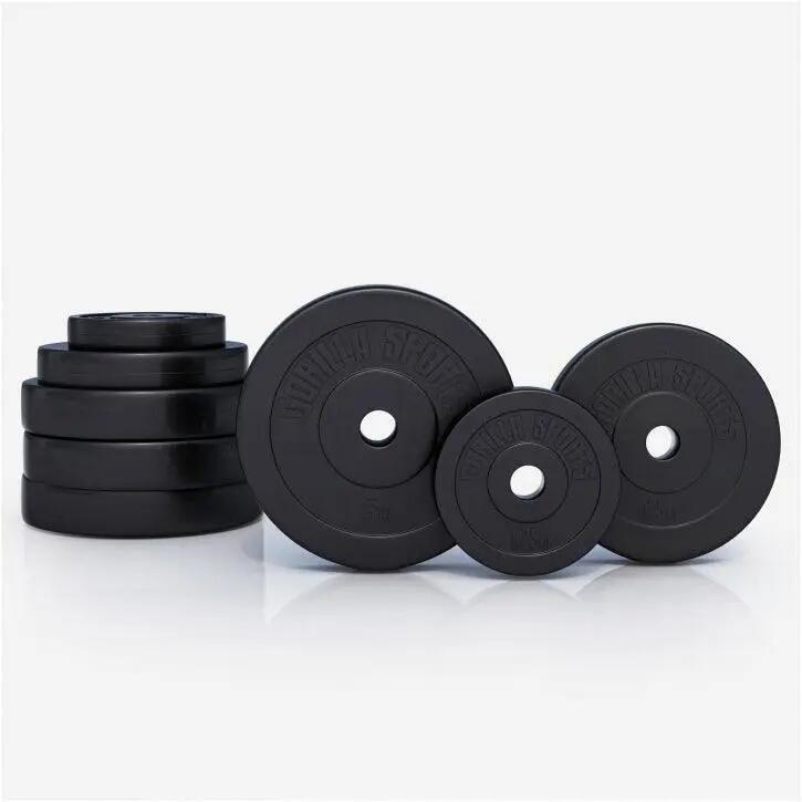KIT HALTÈRE 35KG AVEC BARRE CURL + DISQUES PLASTIQUE | MUSCULATION | 30MM/31MM 2/6