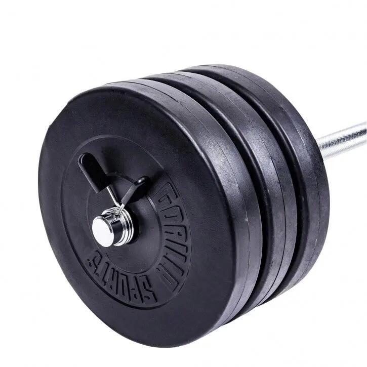 Unisex - posilování - výměnné kotouče, plastový potah - činkový set - 38 kg 5/13