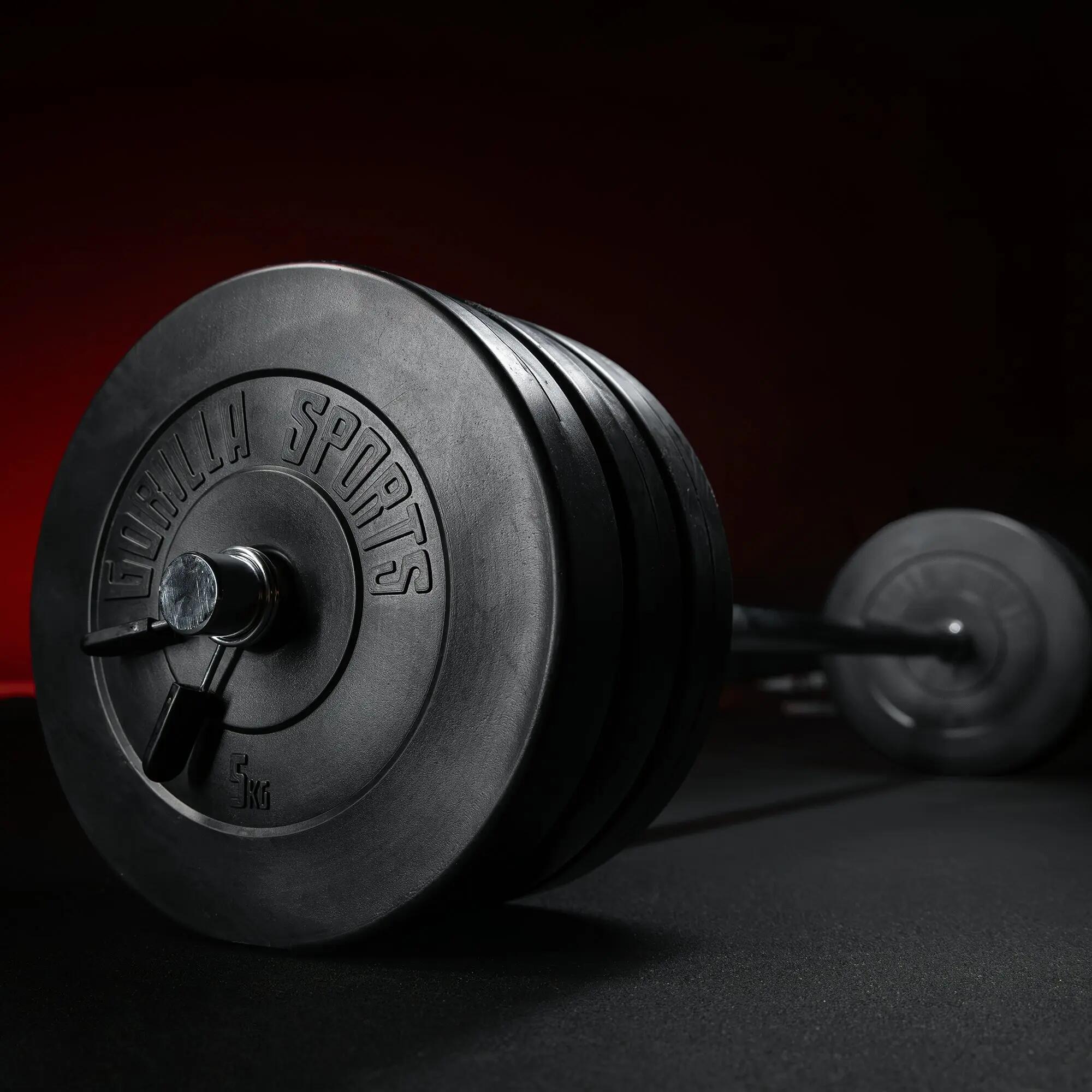 Unisex - posilování - výměnné kotouče, plastový potah - činkový set - 38 kg 4/13