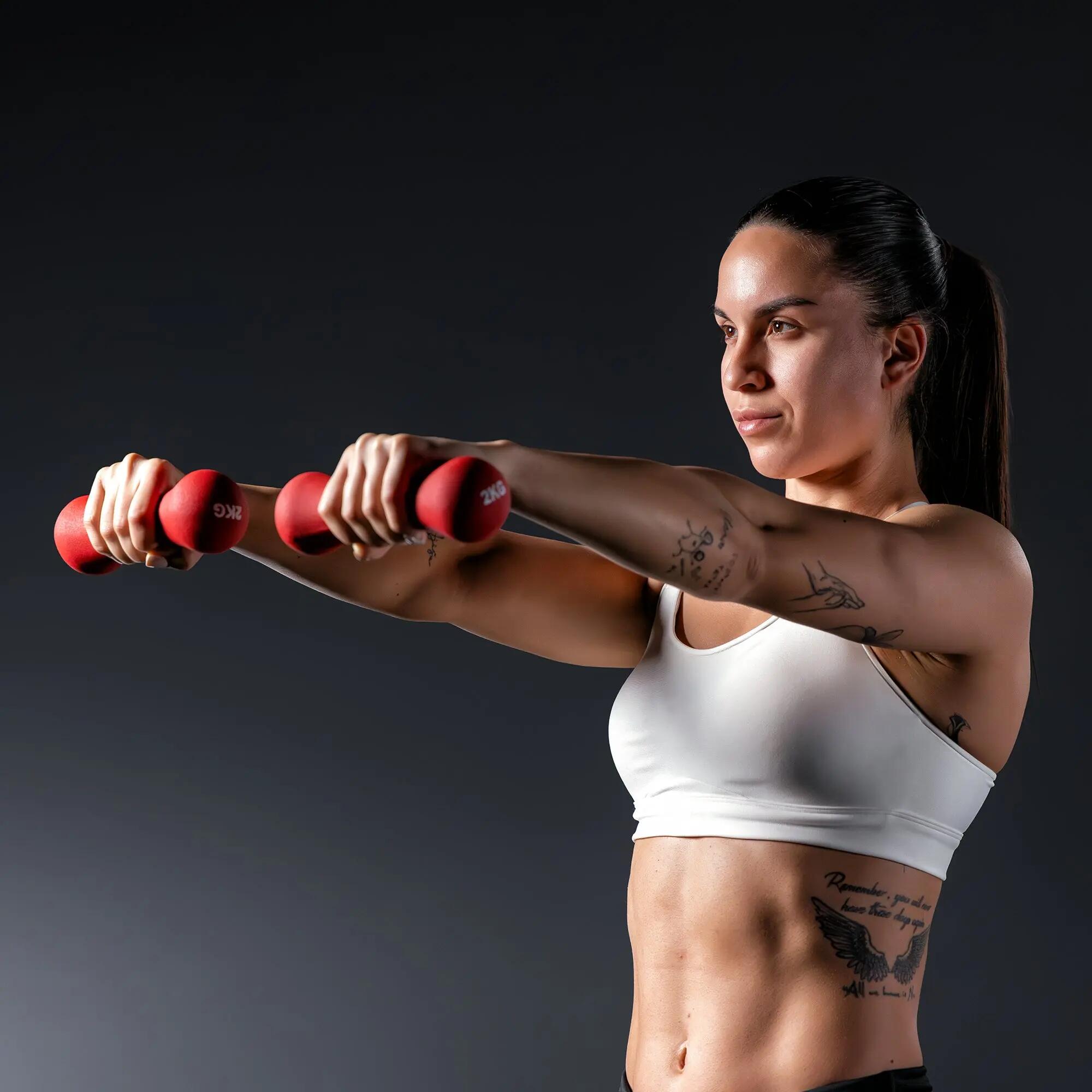 Jednoruční činkový set na domácí cvičení 12 kg - neoprenové rukojeti 2/11