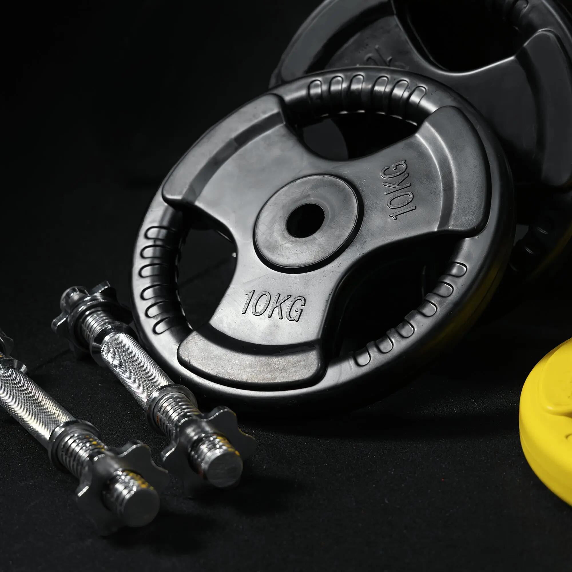 KIT 105,5KG AVEC POIDS EN CAOUTCHOUC GRIP ET BARRE CURL | DIAMETRE 30/31MM | MUS 12/14