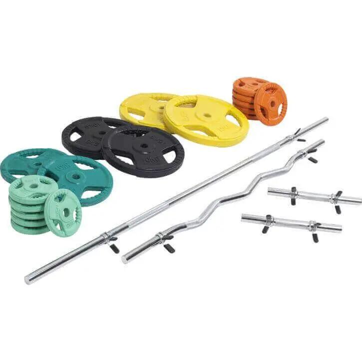 Halterset 108 kg - Halters met Gewichten - Gripper Gietijzer - Rubber Coating - 5/7