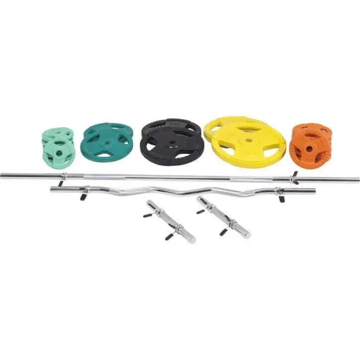 Halterset 108 kg - Halters met Gewichten - Gripper Gietijzer - Rubber Coating - 4/7